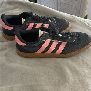adidas Navy and Pink Suede Sneakers